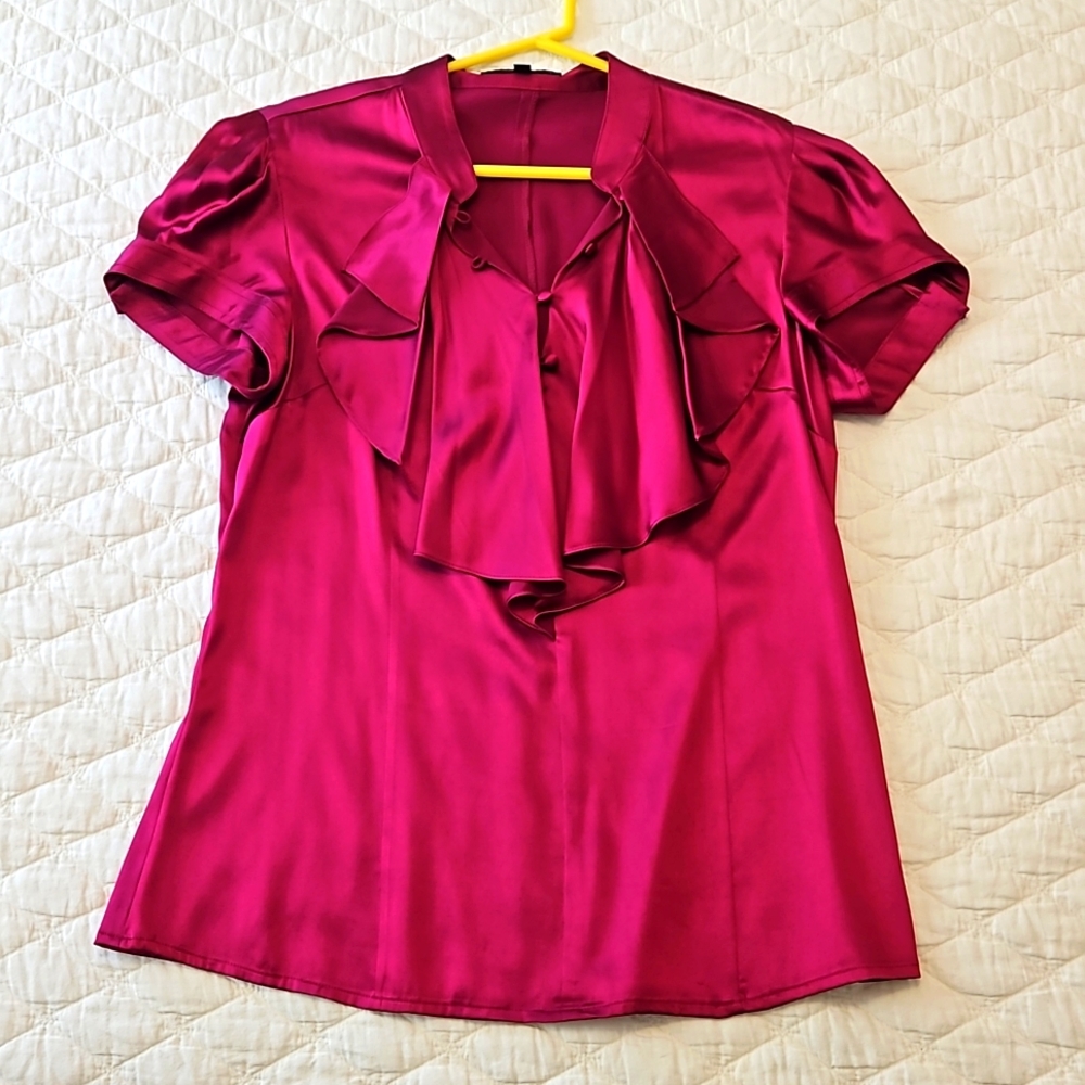Express, pink silk blouse, size M
